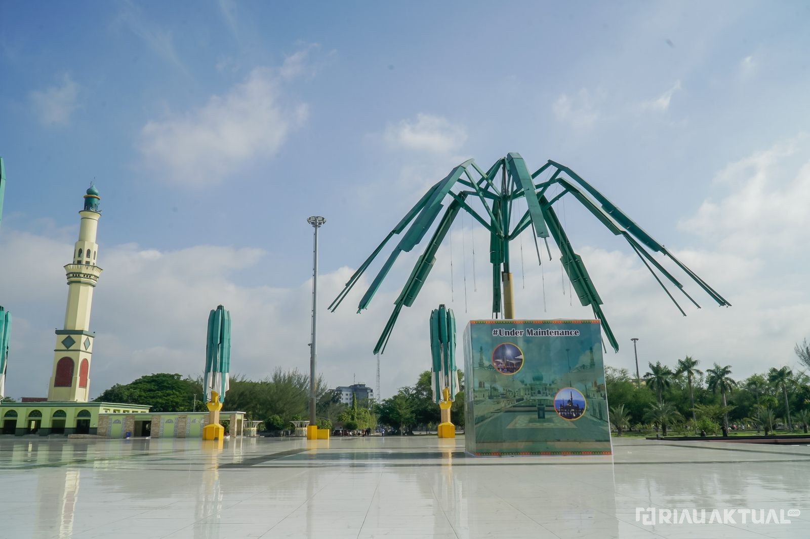 Wagub Riau: Jika Anggaran Cukup, Proyek Payung Elektrik Masjid An-Nur Rampung Tahun Ini