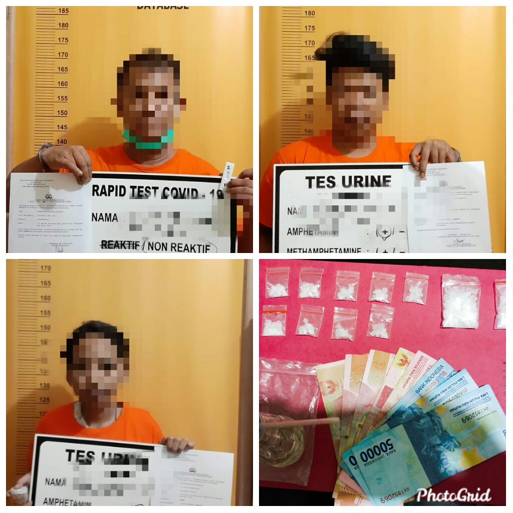 Pasutri Siri Bersama Pria Paruh Baya Diamankan Polisi Saat Pesta Sabu