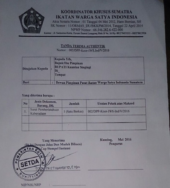 Ingat ! Pemalsuan Stempel, Dapat Diancam Dengan Kurungan Penjara Selama Enam Tahun