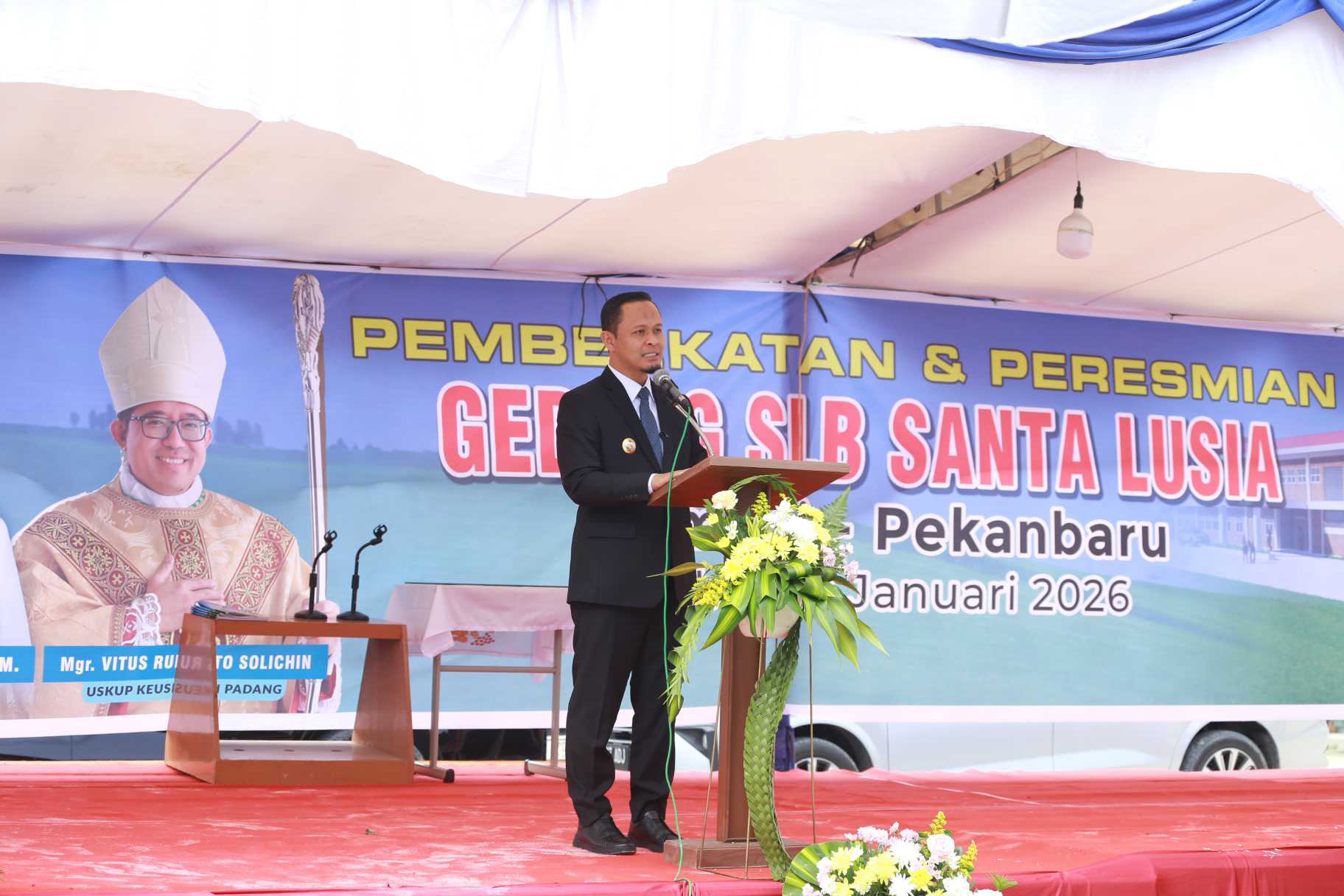 Penuhi Pendidikan Anak Berkebutuhan Khusus, Wako Pekanbaru Resmikan SLB Santa Lusia Rumbai
