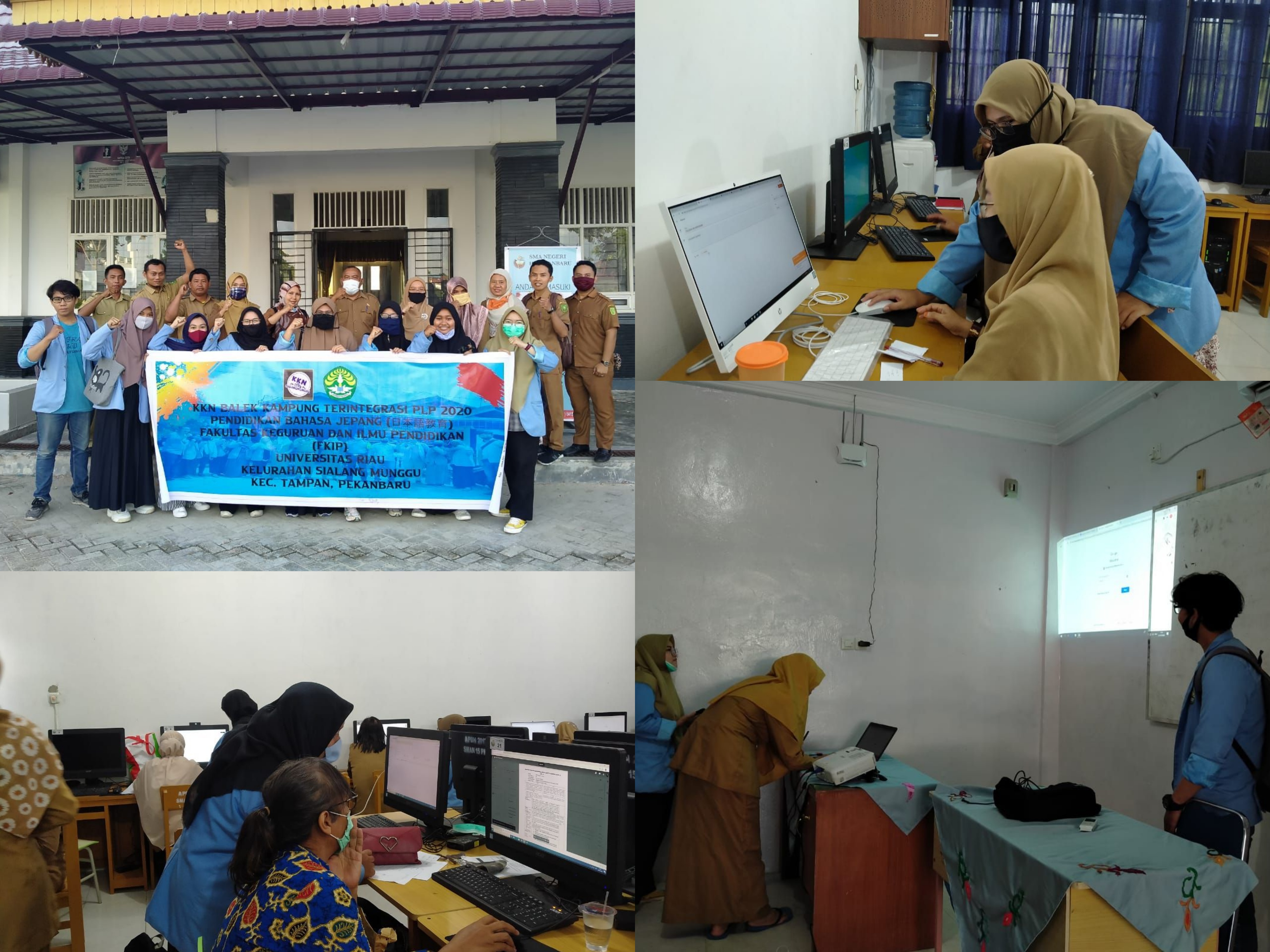 Tim Kukerta Unri Bimbing Guru SMA N 15 Pekanbaru Dalam Menggunakan Aplikasi Pembelajaran Daring