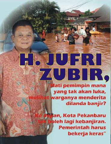 Jufri Zubir Kritik Pemko Pekanbaru yang Gagal Atasi Banjir
