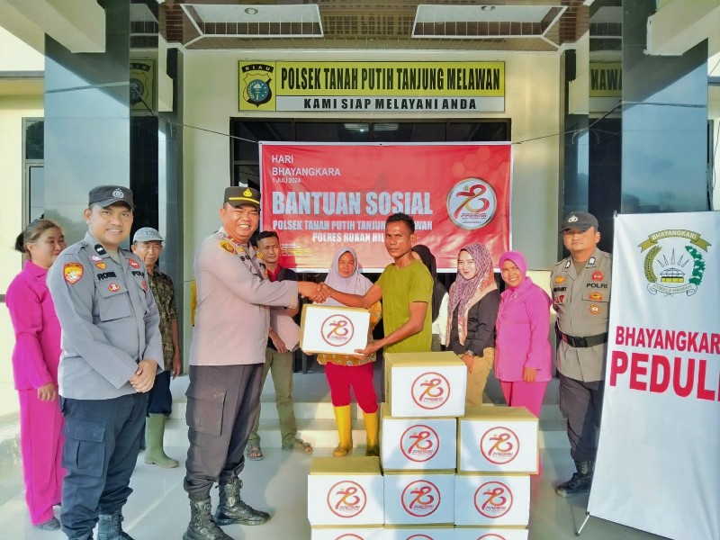 Polsek TPTM Gelar Bakti Sosial untuk Masyarakat Kurang Mampu dan Disabilitas di Rohil