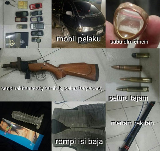 Warga Sidomulyo Barat Pekanbaru Kedapatan Miliki Meriam dan Senpi Rakitan