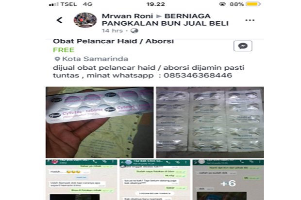Jual Obat Aborsi di Facebook, Warga Pangkalan Bun Geram