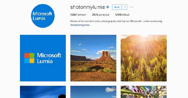 Microsoft Hapus Akun Fotografi Lumia di Instagram