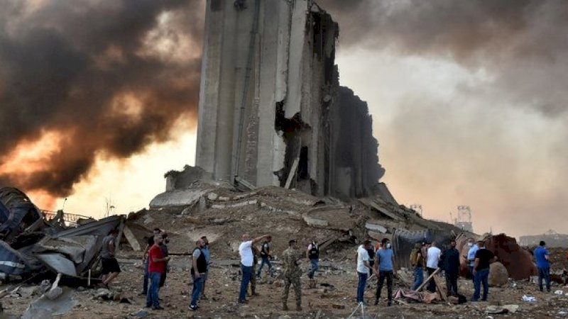 Warga Ceritakan Detik-detik Ledakan Dahsyat di Beirut 