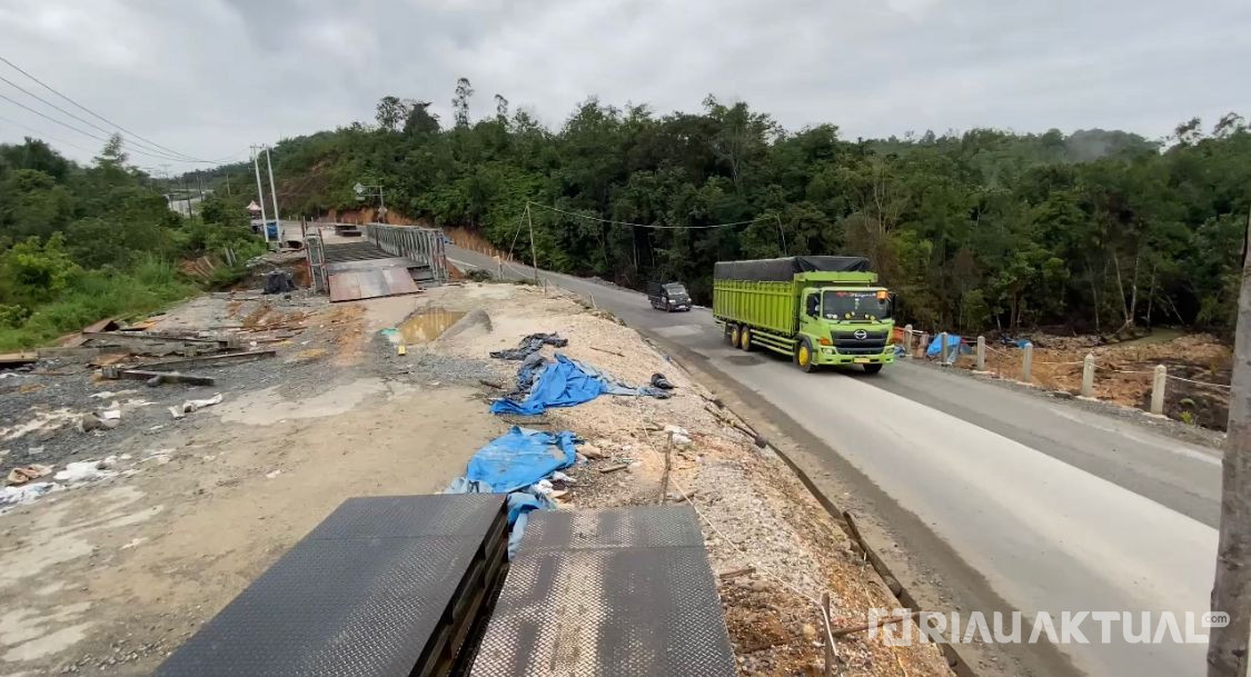 Jalan Lintas Riau-Sumbar di Desa Tanjung Alai Kampar Kembali Normal