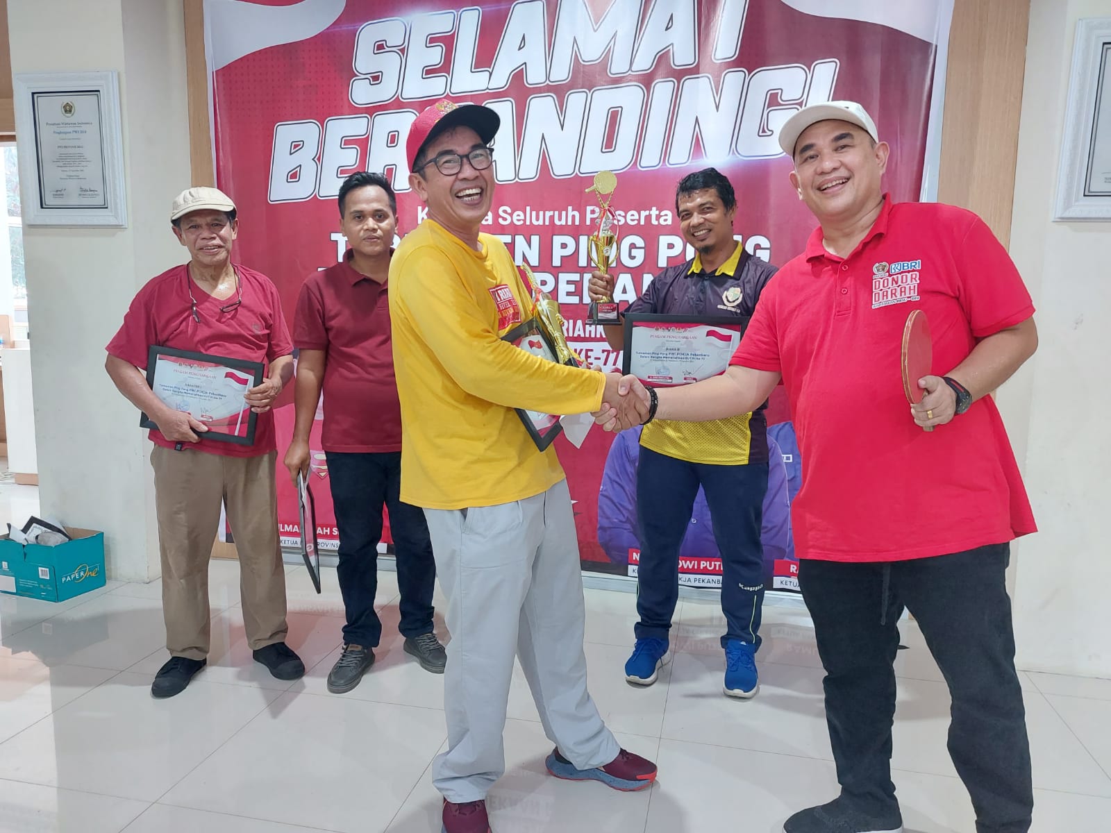 Turnamen Pingpong PWI Pokja Pekanbaru Sukses Digelar