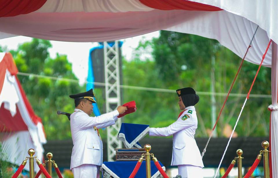 Upacara HUT RI Ke-73 Tahun 2018 di Kepulauan Meranti Berlangsung Hikmat dan Lancar