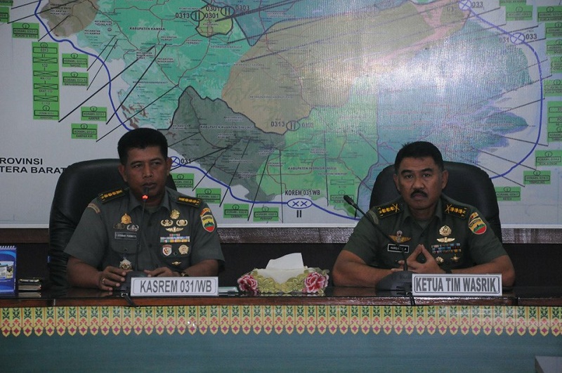 Kasrem 031/WB Pimpin Taklimat Awal Tim Wasrik Itdam I/BB