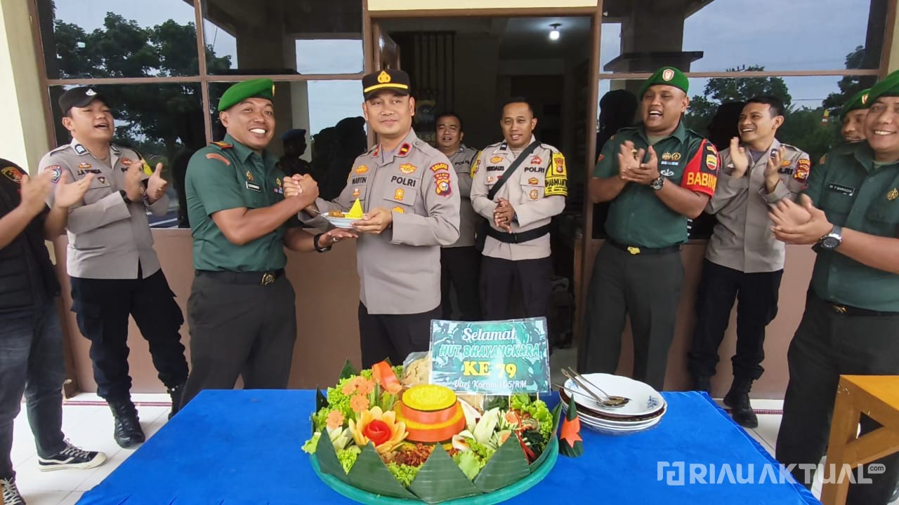 Kompak, TNI-Polri di Rimba Melintang Gelar Syukuran HUT Bhayangkara ke-79