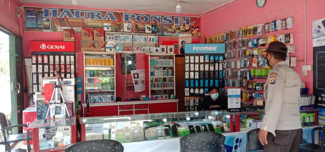 Cegah Aksi C3 dan Penyebaran Wabah Covid-19, Personel Polsek Langgam Gencar Patroli