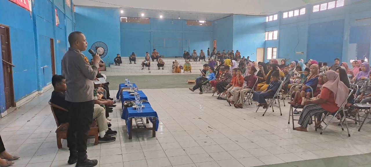 Hadiri Sunatan Masal PLN, Kapolsek Kampar Kiri Sampaikan Pemilu Damai