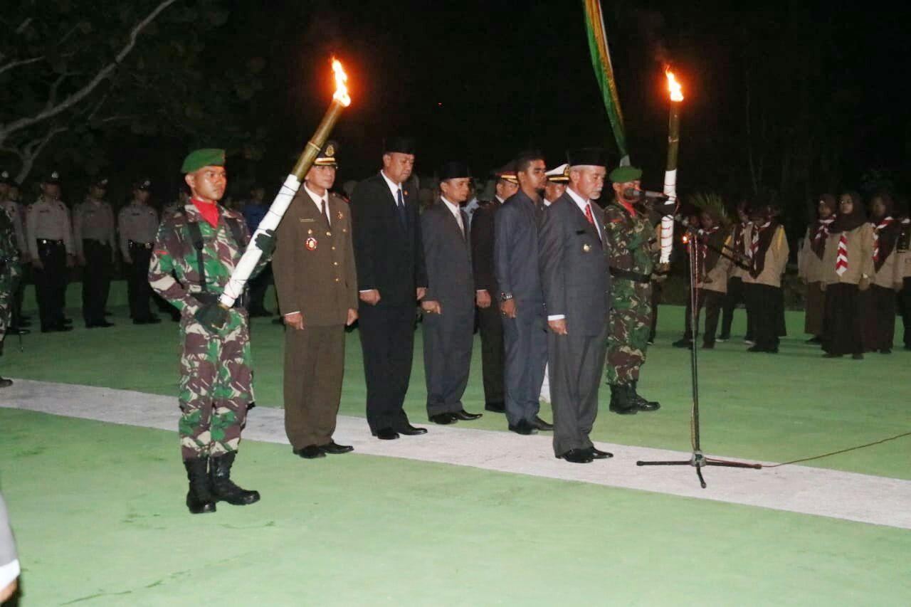 Wabup Pimpin Upacara Renungan Suci Sempena HUT RI Ke-73 di Kepulauan Meranti