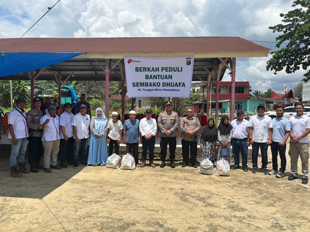 Berkah Peduli Bantuan Sembako Dhuafa, PT TMP Tebar Kepedulian di Rokan Hilir