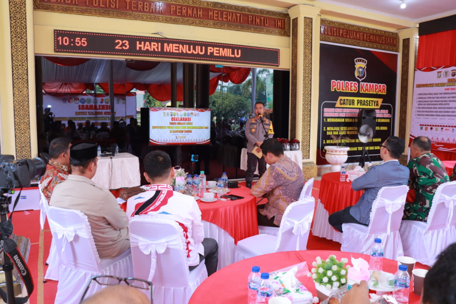 Polres Kampar Deklarasi Tertib Berlalu Lintas Demi Mewujudkan Pemilu Damai