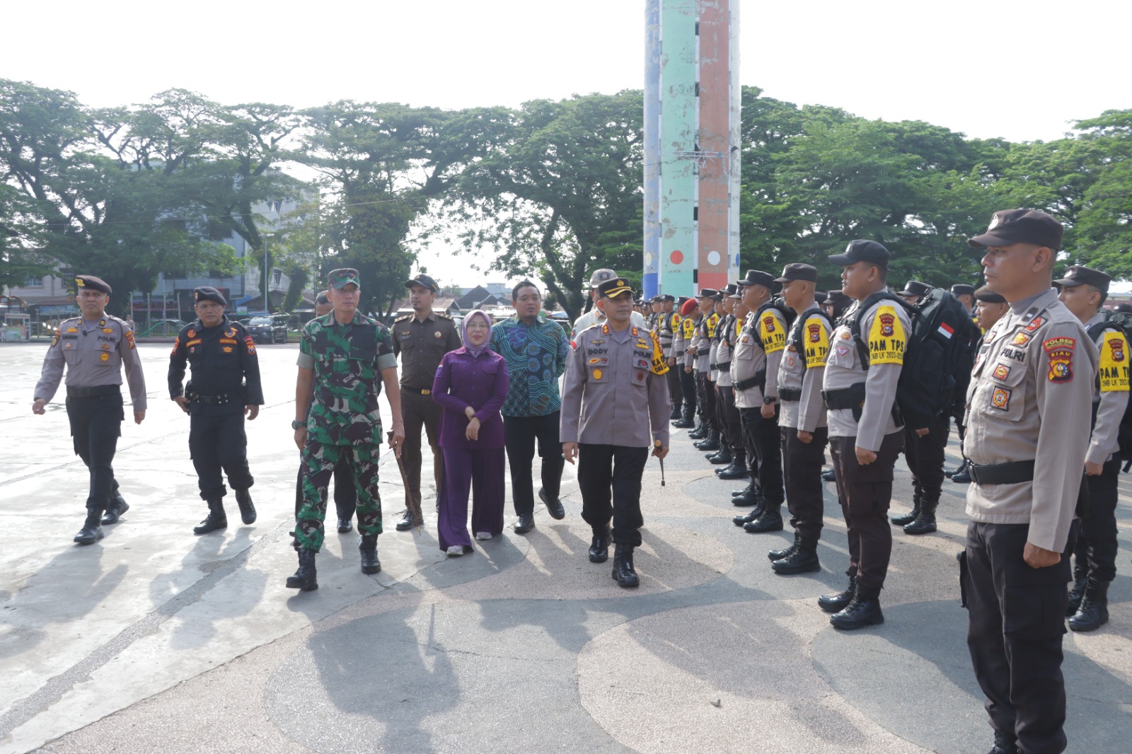 Polres Inhu Gelar Apel Kesiapan Pengamanan TPS Pemilu 2024
