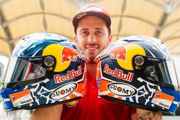 Waah, Helmnya Andrea Dovizioso Disetting Orang Indonesia Lho