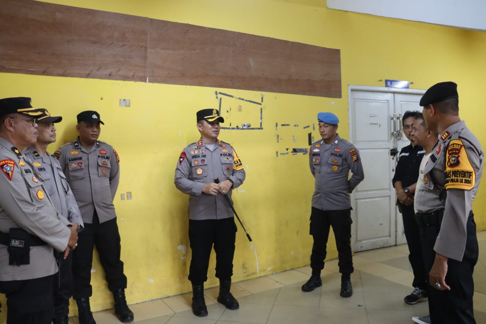 Kapolres Pelalawan Pastikan Keamanan Gudang Logistik Pilkada