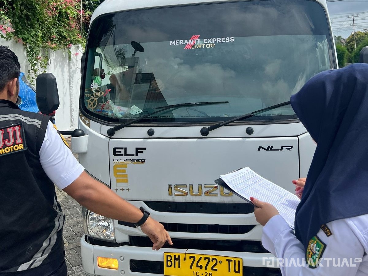 Dishub Riau Gelar Ramp Check di Pool Travel, Temukan Kendaraan Tak Laik Jalan