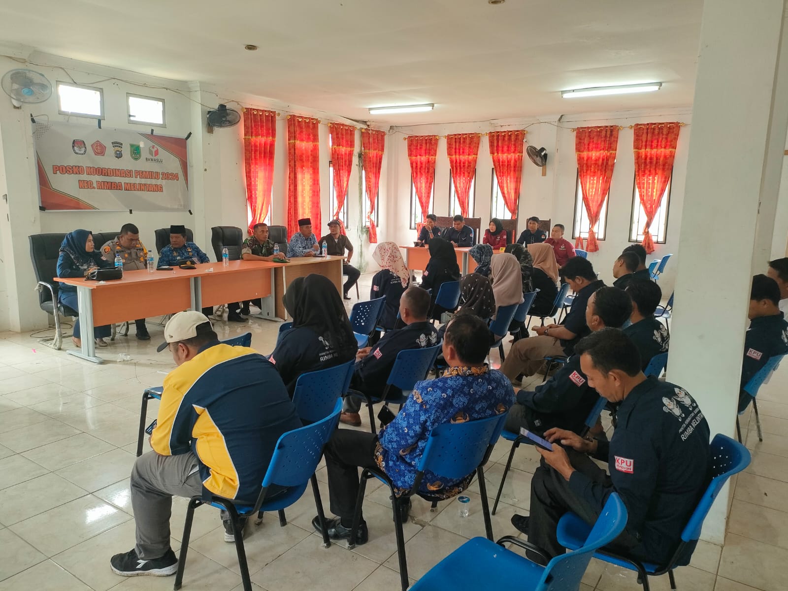 Pembentukan Posko Koordinasi Pemilu 2024 di Rimba Melintang Rohil, Ini yang Disampaikan Ipda Bonni Ferdy Sagala