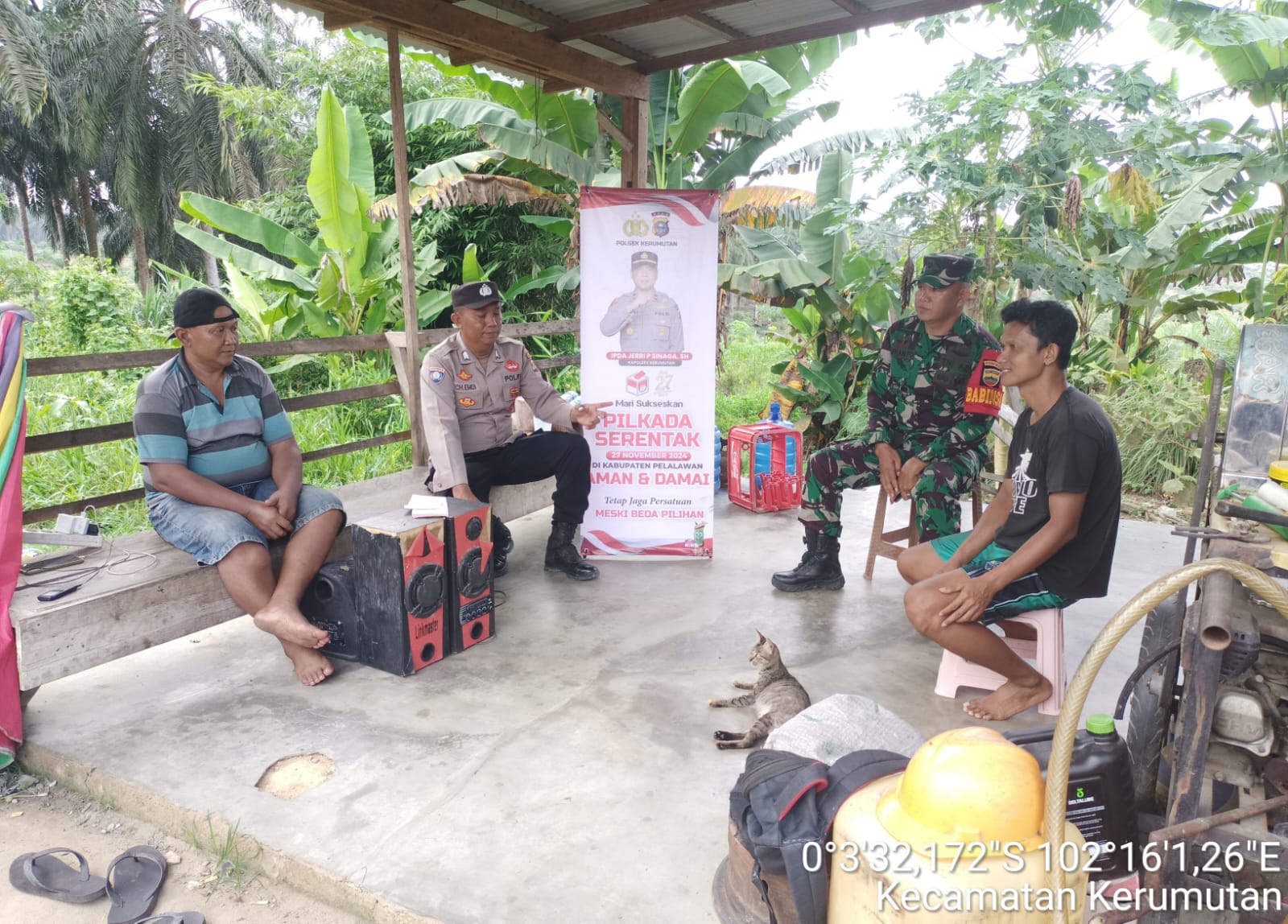 Polsek Kerumutan Patroli Jaga Harkamtibmas Jelang Pilkada