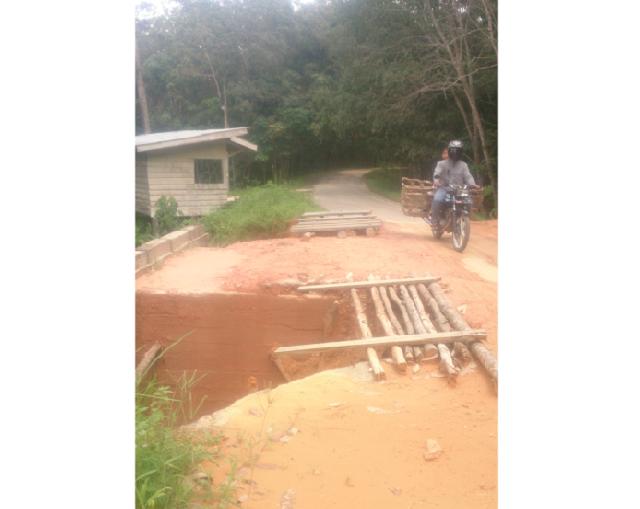 Jalan Desa Tanah Datar Inhu Terancam Putus