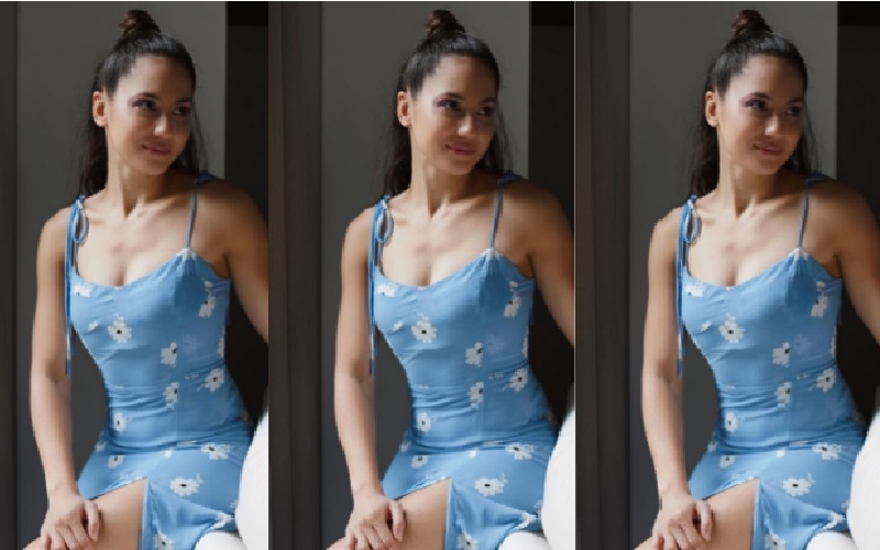 Aura Seksi Pevita Pearce Berbalut Dress Biru