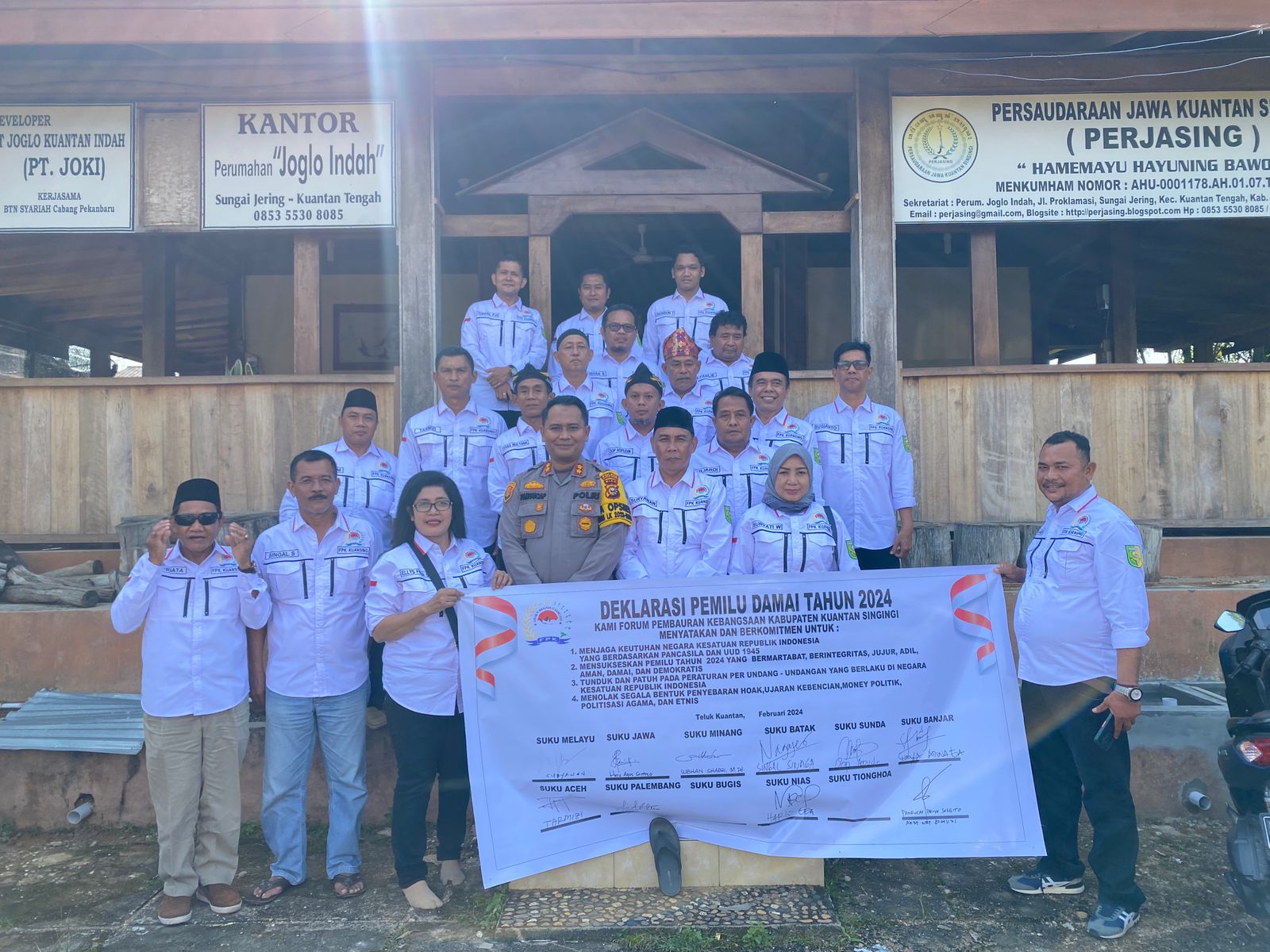 Polres Kuansing dan Forum Pembaruan Kebangsaan Berkomitmen Wujudkan Pemilu Damai 2024