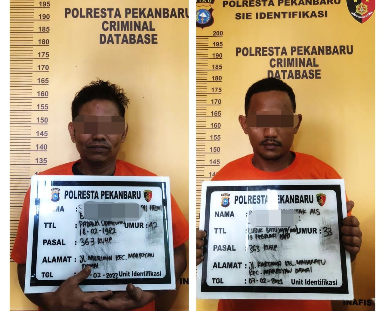 Gasak Motor di Kepiting Tumpah, 2 Residivis Diringkus Polisi