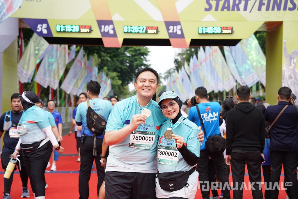 Kapolda Riau Ikut Lari Marathon Bhayangkara Run Bersama 10.000 Peserta