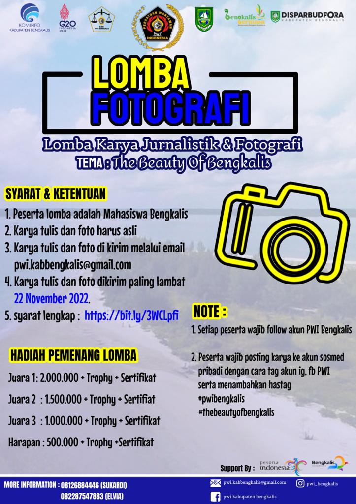 LKTJ dan Lomba Fotografi PWI Bengkalis, Pengiriman Karya Lomba Sudah Berakhir