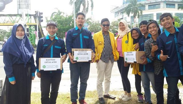BEM FH Unilak Turun ke Jalan Galang Dana