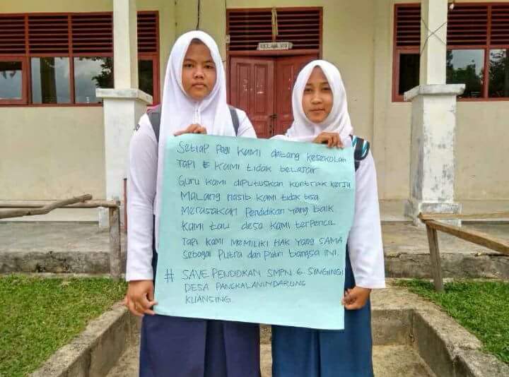 Suara Hati Pelajar SMP, Pangkalan Indarung Kuansing, Menuntut Haknya Untuk Belajar Layak