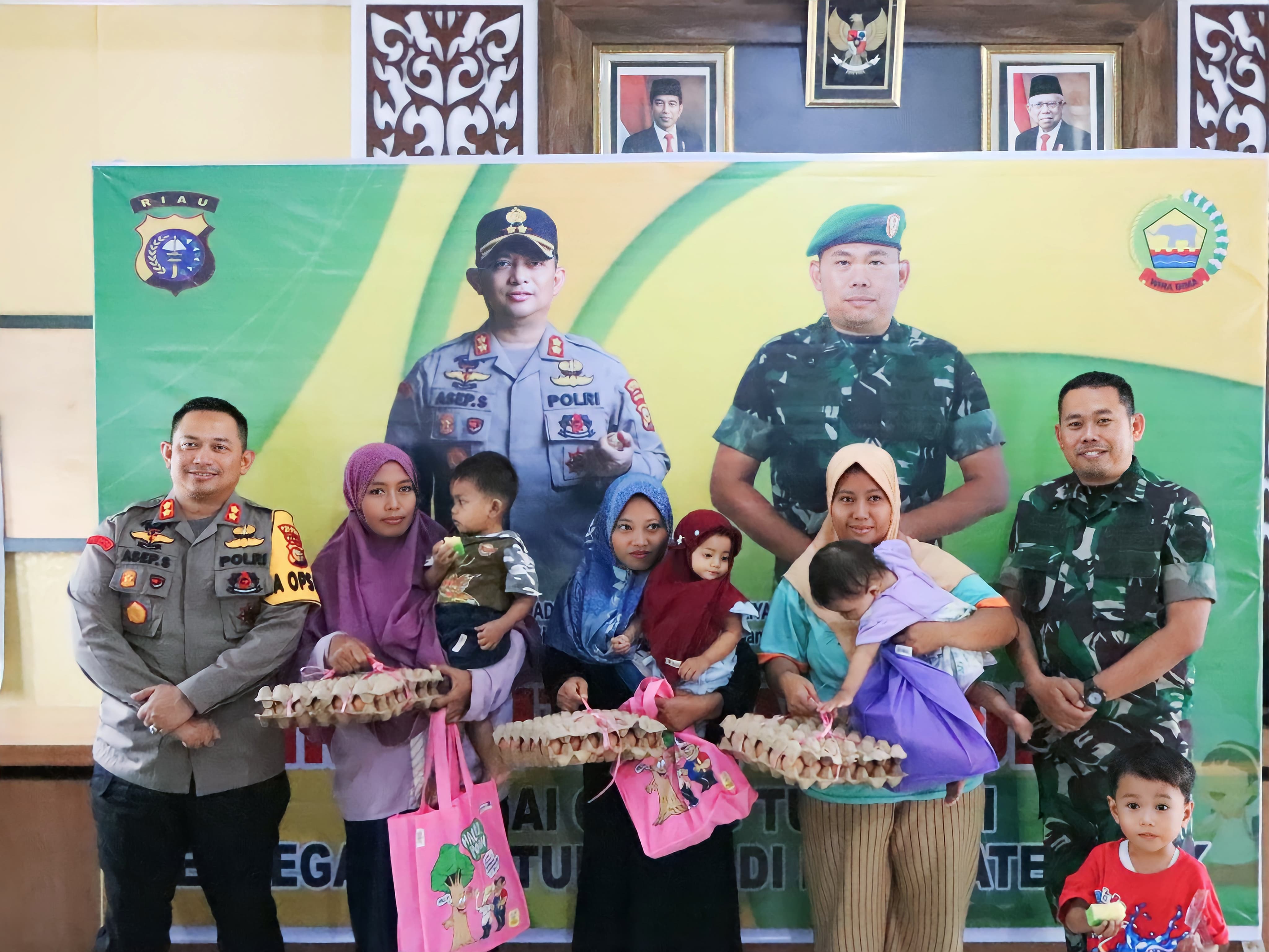 AKBP Asep Sujarwadi dan Dandim 0322/Siak Bersinergi untuk Anak Stunting