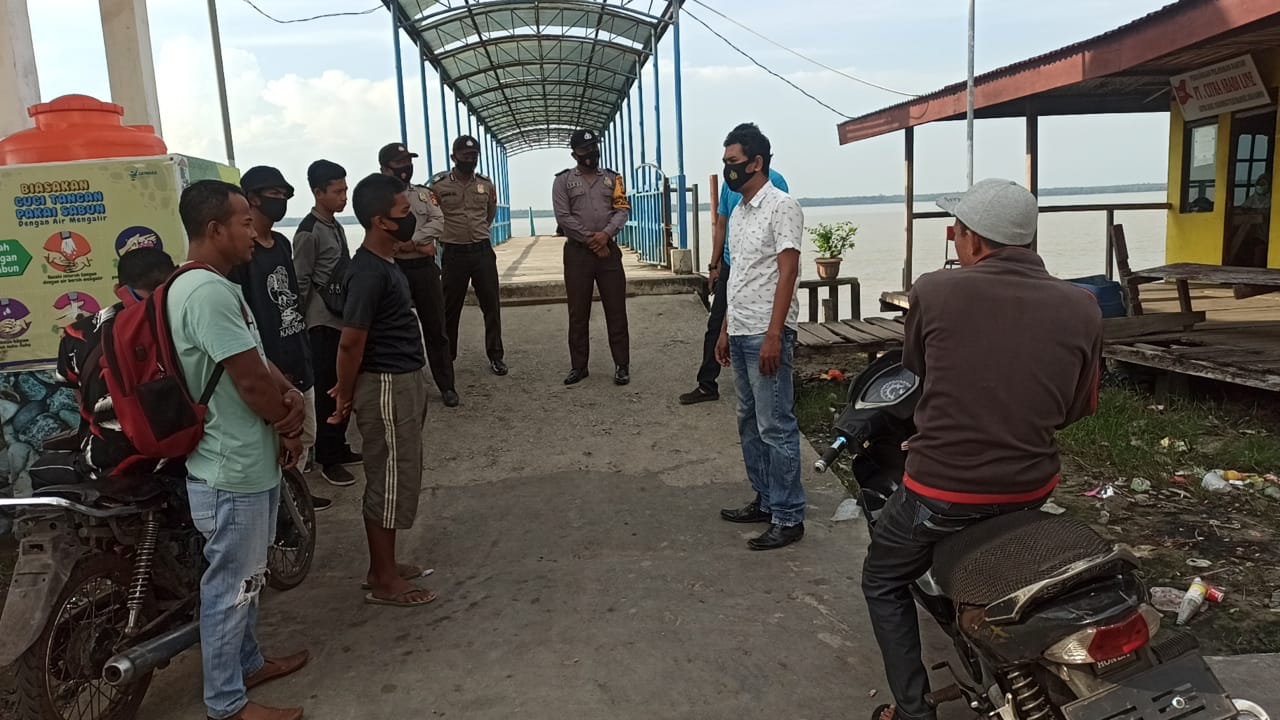 Cegah Covid-19 Polsek Kuala Kampar Himbau Warga Tetap Jaga Protokol Kesehatan