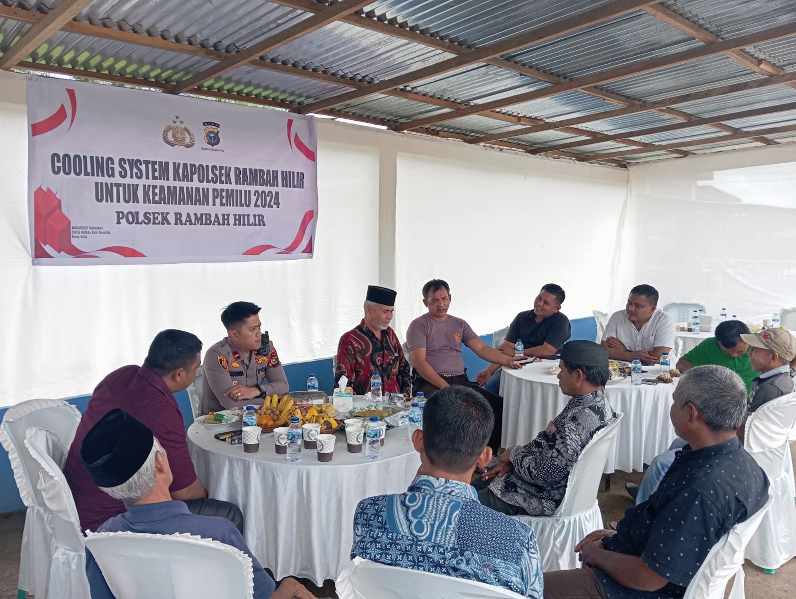 Polsek Rambah Hilir Minta Warga Jaga Persatuan Meski Beda Pandangan Politik