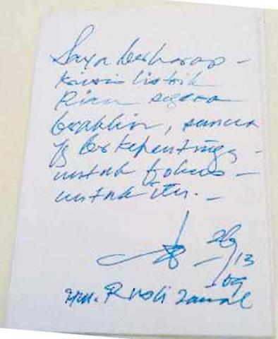 Dari Rutan KPK, Rusli Zainal Kirim Surat Tentang Krisis Listrik di Riau