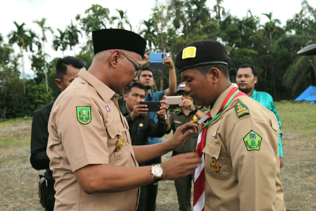 Pj Bupati Buka Kegiatan Perjusami Kwaran Kemuning Gerakan Pramuka Inhil