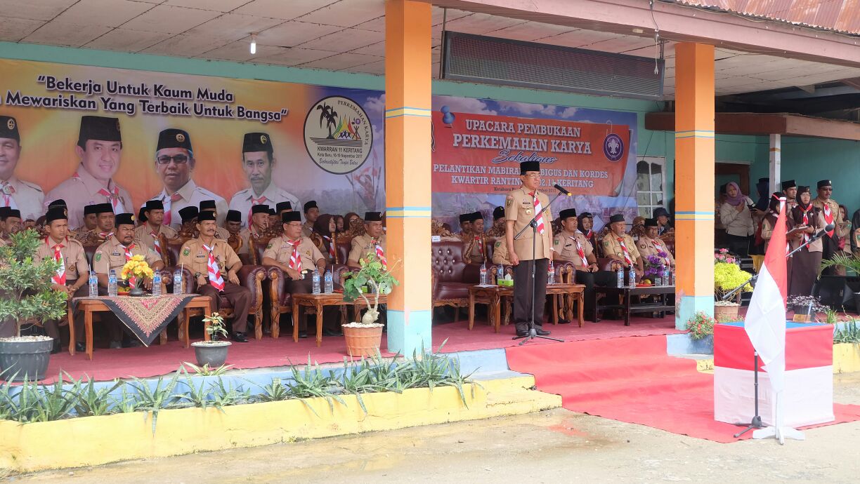 Bupati Inhil Buka Perkemahan Karya Kecamatan Keritang