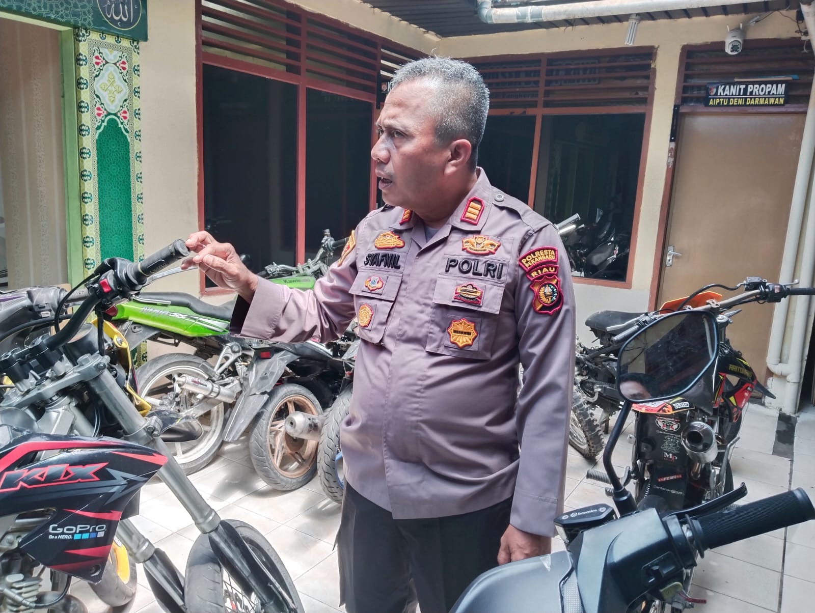 Terindikasi Ikut Balap Liar, Polsek Bukit Raya Amankan 7 Sepeda Motor