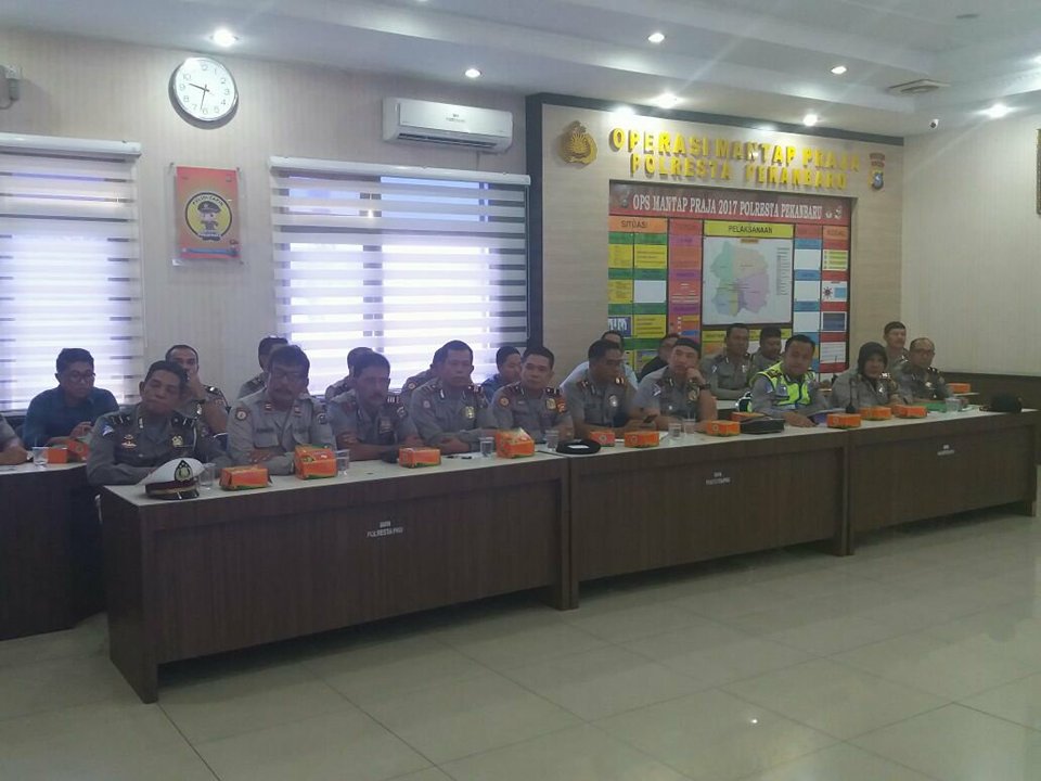 Polisi Rapat Eksternal Operasi Lilin, Ini Titik Pospam dan Posyan di Pekanbaru