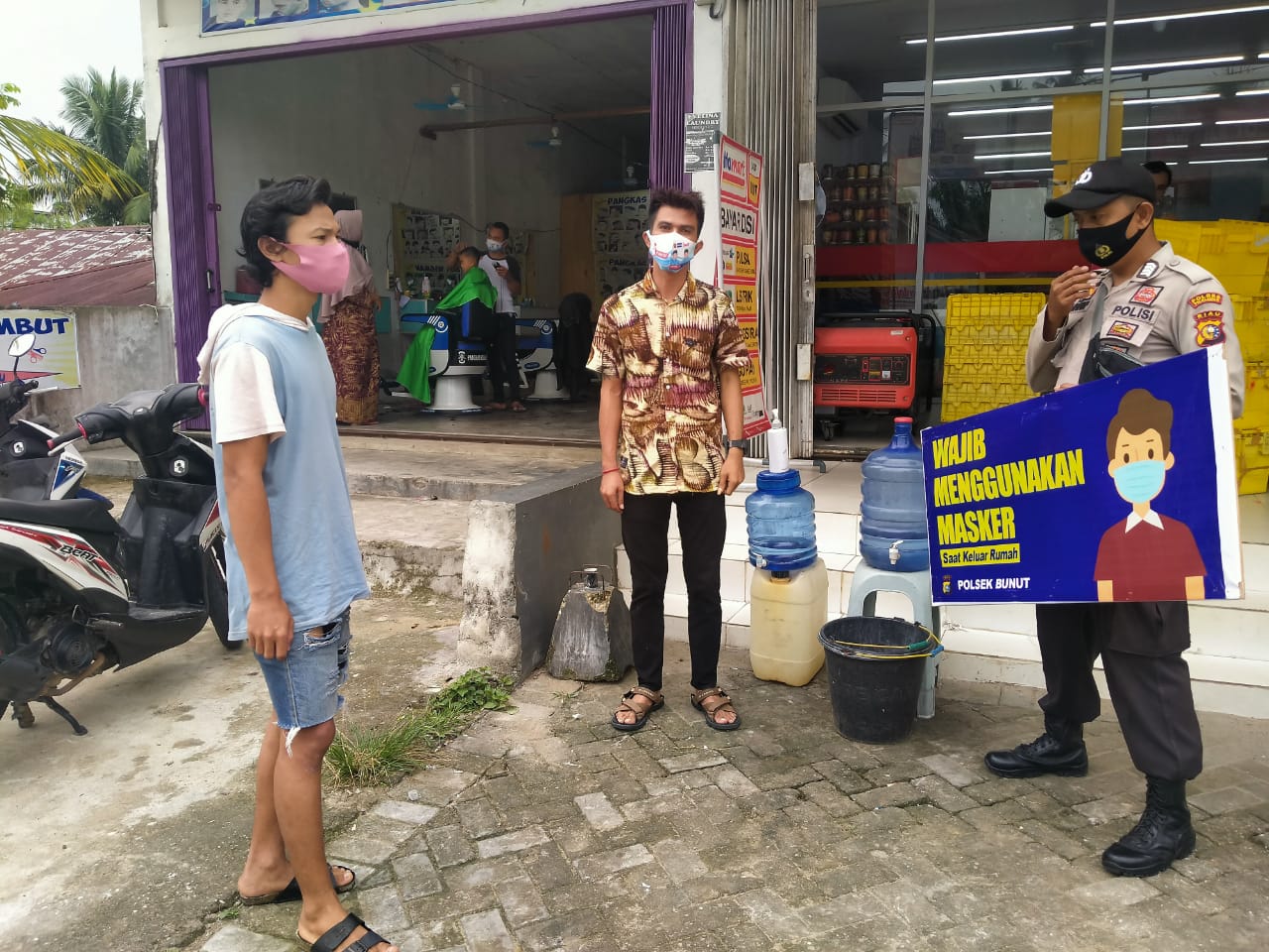Polsek Bunut Sebut Sudah Banyak Warga Patuhi Protokol Kesehatan