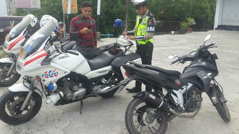 Polantas Amankan 20 Unit Sepeda Motor Yang Gunakan Knalpot Racing