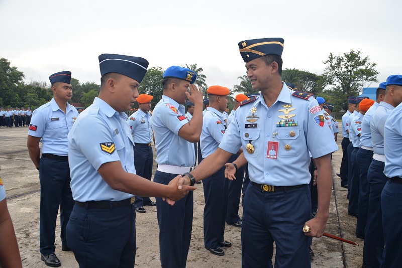 Selamat, 109 Personel Lanud Rsn dan Paskhas Naik Pangkat