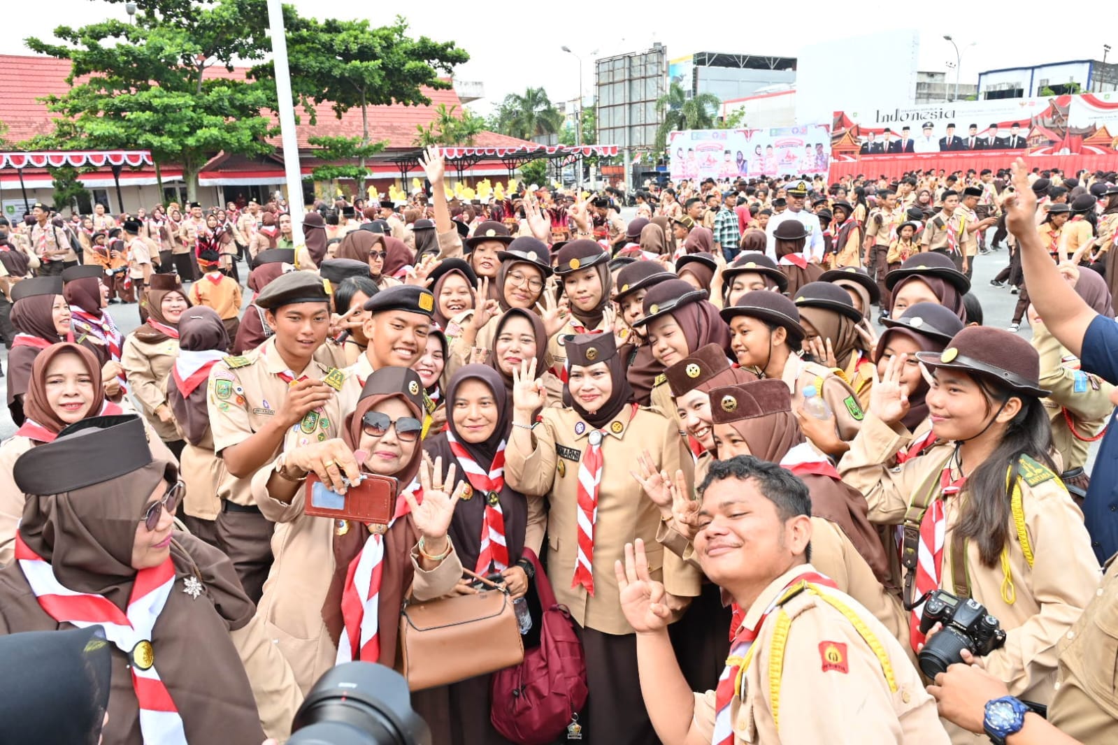 Upacara Hari Pramuka ke-64 di Mandau, Bupati Kasmarni Tegaskan Pramuka Garda Terdepan Jaga NKRI