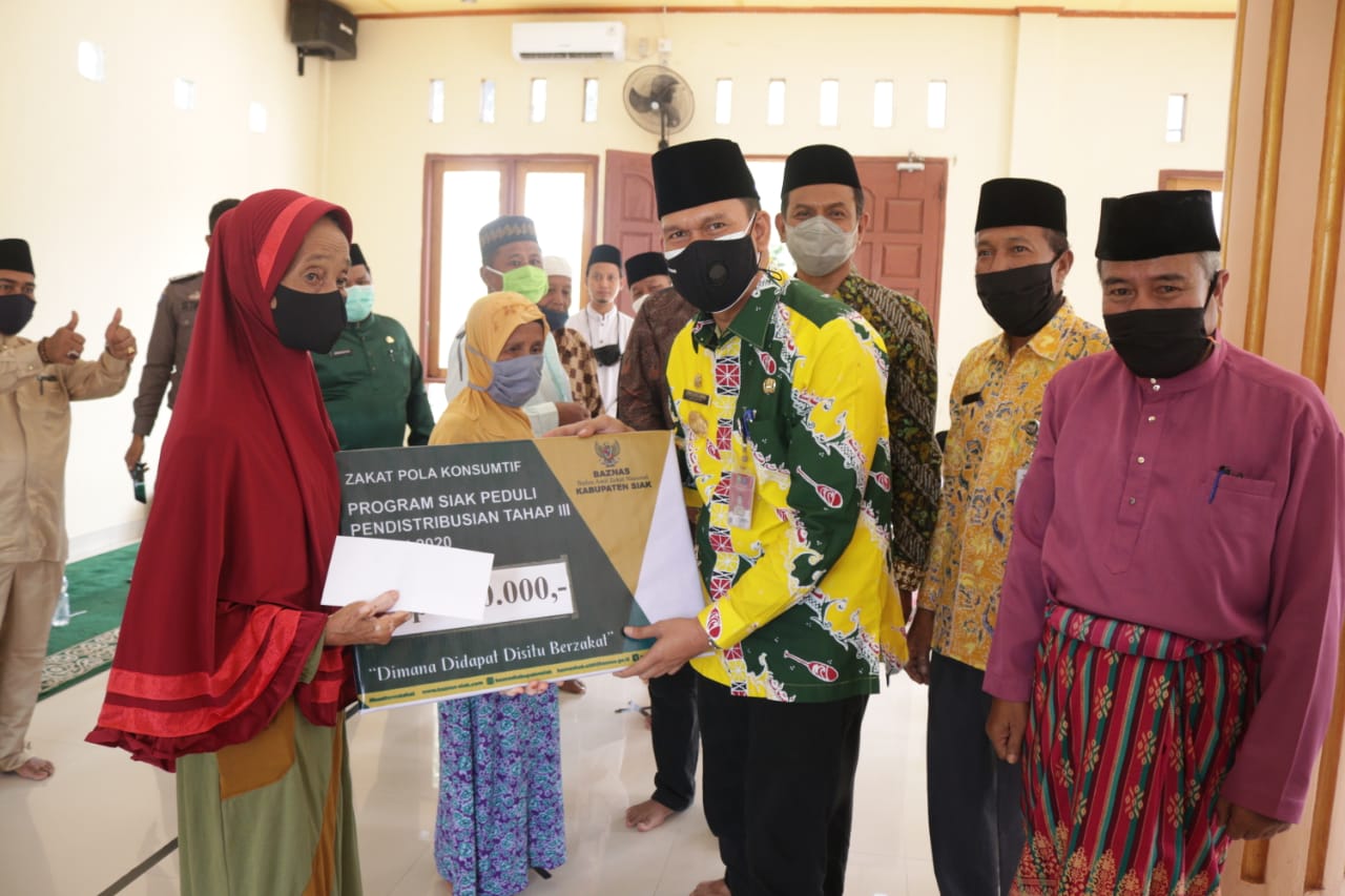Penyaluran Zakat Konsumtif Tahap III, Pjs Bupati Siak Apresiasi Kerja Baznas Siak