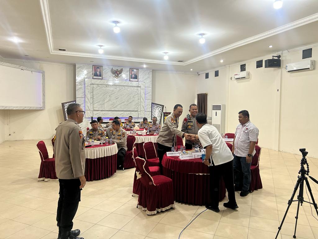 Jaga Kamtibmas Pemilu 2024, Dir Pamobvit Polda Riau Coffe Morning ke Pelalawan