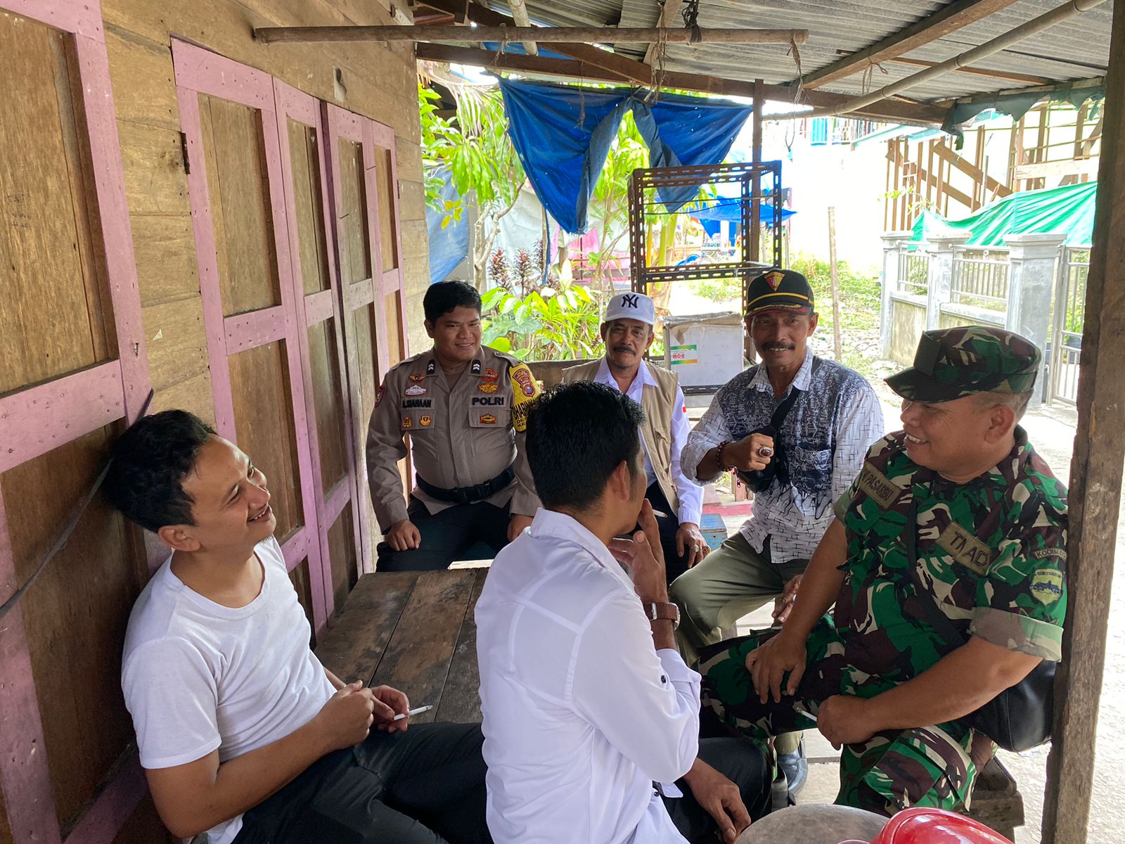 Patroli Gabungan Tiga Pilar Jaga Kamtibmas Jelang Pemilu 2024